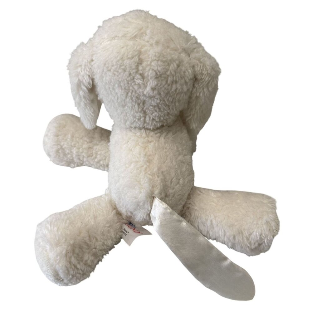 Baby GUND Fluffey Plush White Puppy Dog Stuffed Animal Soft Gift Nursery Decor - Picture 4 of 5